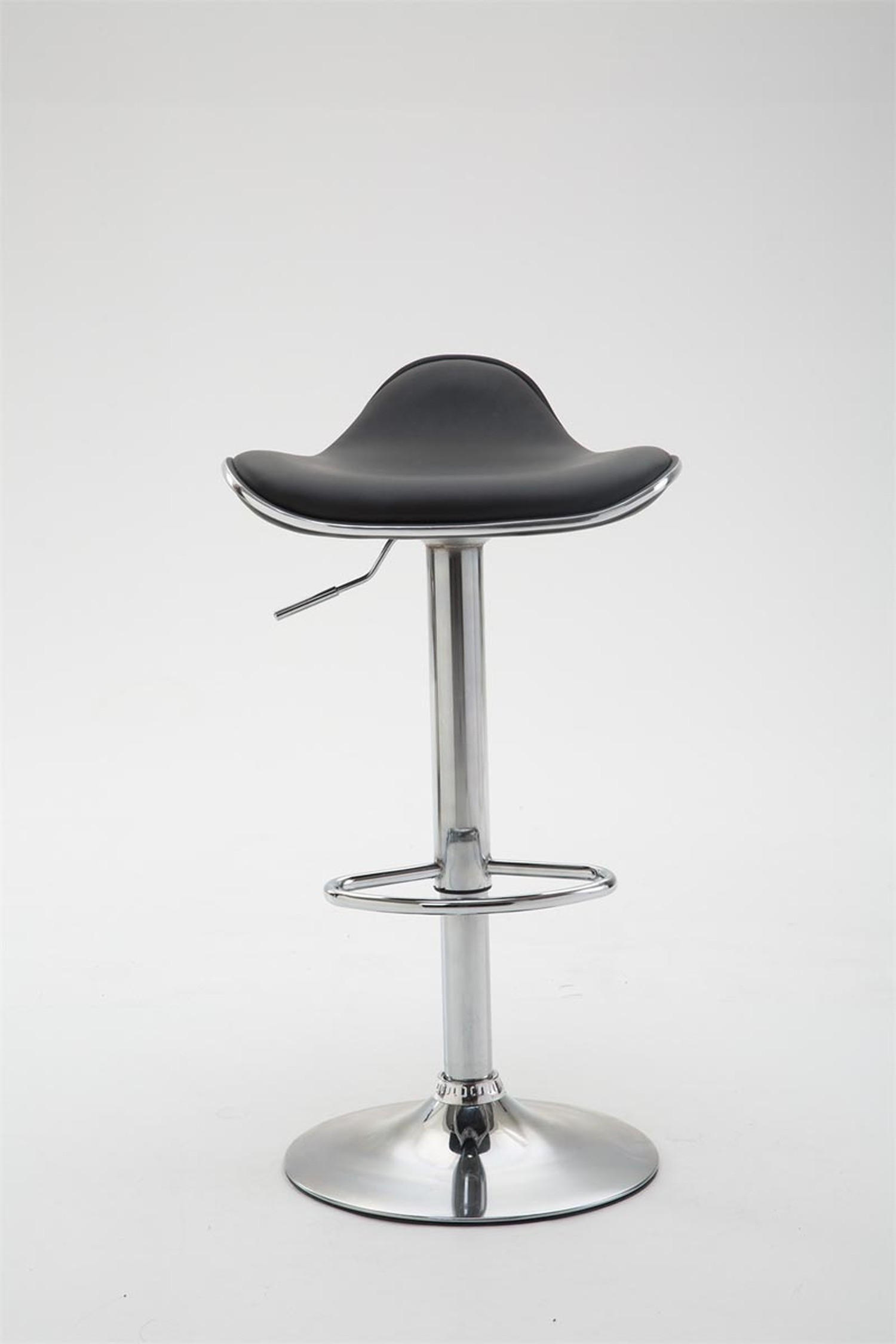 BARHOCKER Shangrila, Gestell Metall in Chromoptik, Kunstleder schwarz, - Chromfarben/Schwarz, Kunststoff/Textil (45/91/45cm) - TPFLiving