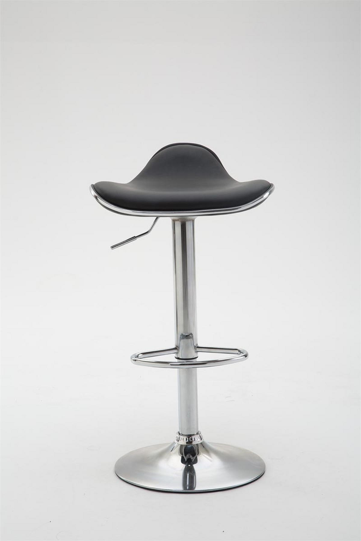 BARHOCKER Shangrila, Gestell Metall in Chromoptik, Kunstleder schwarz, - Chromfarben/Schwarz, Kunststoff/Textil (45/91/45cm) - TPFLiving