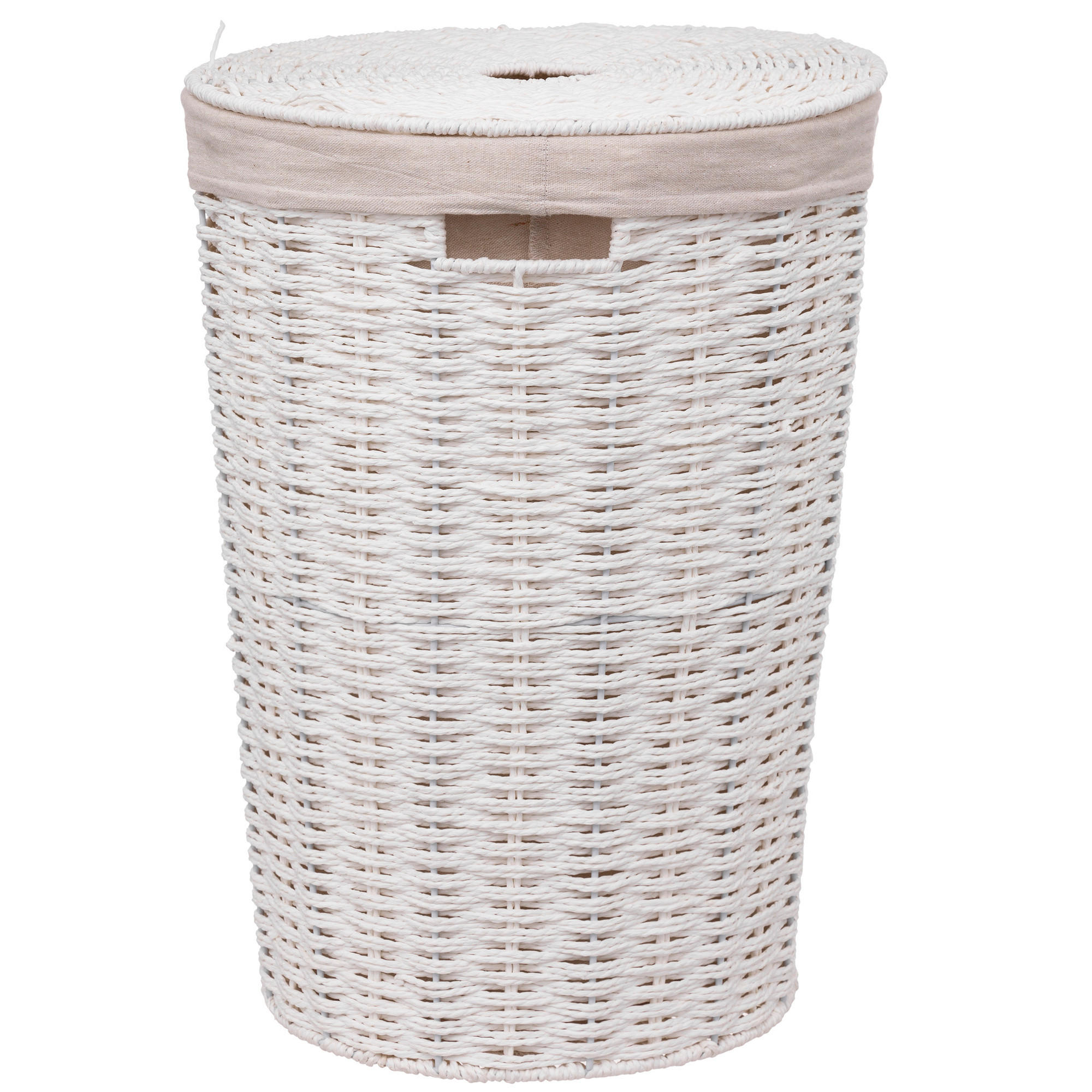 WÄSCHEKORB rund 40 l 32/32/58 cm - Weiß, Papier (32/58/32cm) - 5five Simply Smart