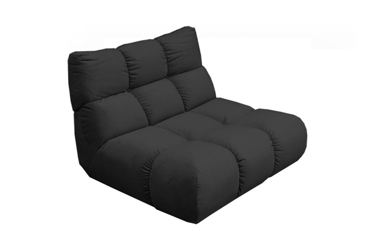 DREHSESSEL VIVIEN Schwarz Velvet Drehbar (360°) - Schwarz, Kunststoff/Textil (112/85/108cm) - KAWOLA