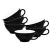 TEETASSEN Life Fashion Glamorous Black 140 ml 6er Set - Schwarz, Keramik (0.14L) - Seltmann Weiden