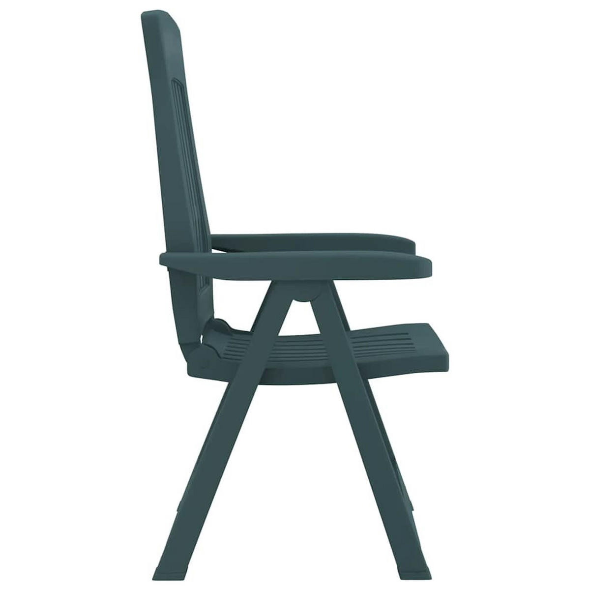 GARTENSTÜHLE 2er Set Verstellbar Grün Pp - Grün, Kunststoff (58/109.5/95.5cm) - vidaXL