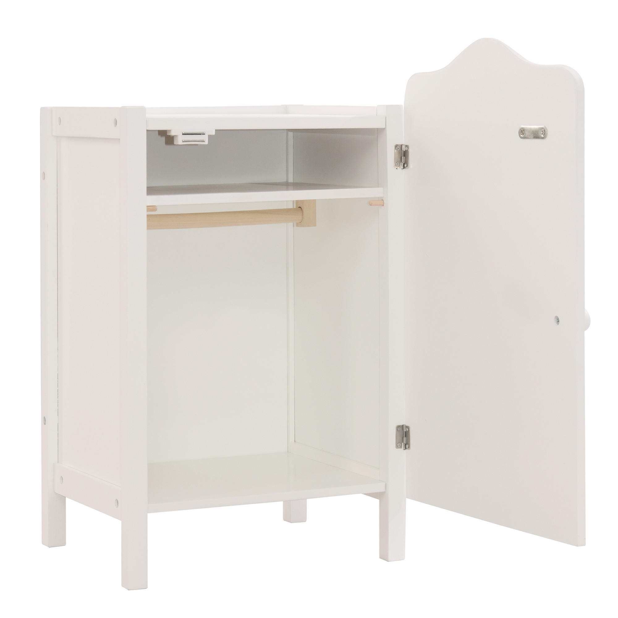 PUPPENKLEIDERSCHRANK Stella - Grau, Holzwerkstoff (29.5/52/26.5cm) - Roba