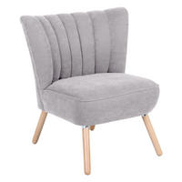 SESSEL Kadisha Bezug Velourstoff Buche natur / silber - Buchefarben/Silberfarben, Kunststoff (70/80/66cm) - 58aufmkessel