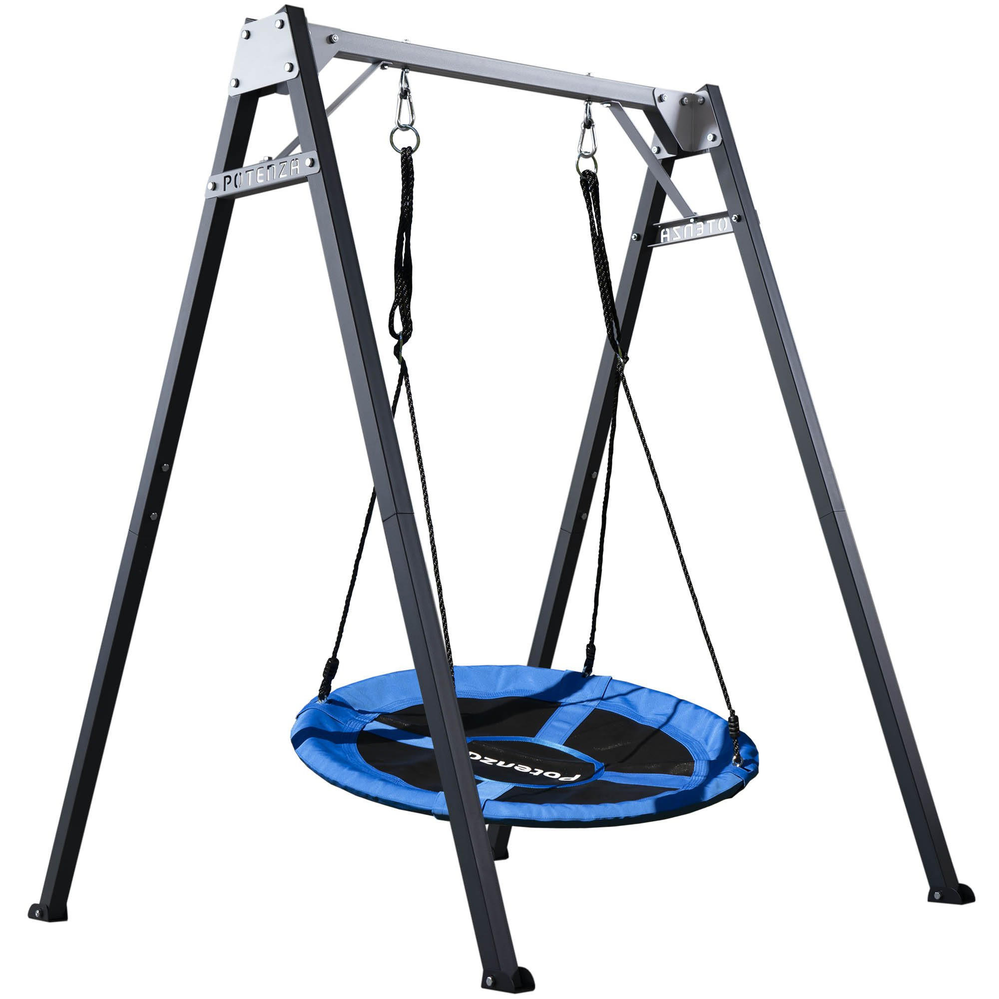 KINDERSCHAUKEL mit Nestschaukel - Blau, Metall (159/173cm) - Potenza