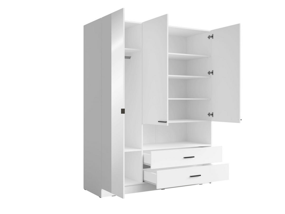 KLEIDERSCHRANK Weiß 158/201/55 - Weiß, Holzwerkstoff (158/201/55cm) - RAUMHIRSCH FURNITURE