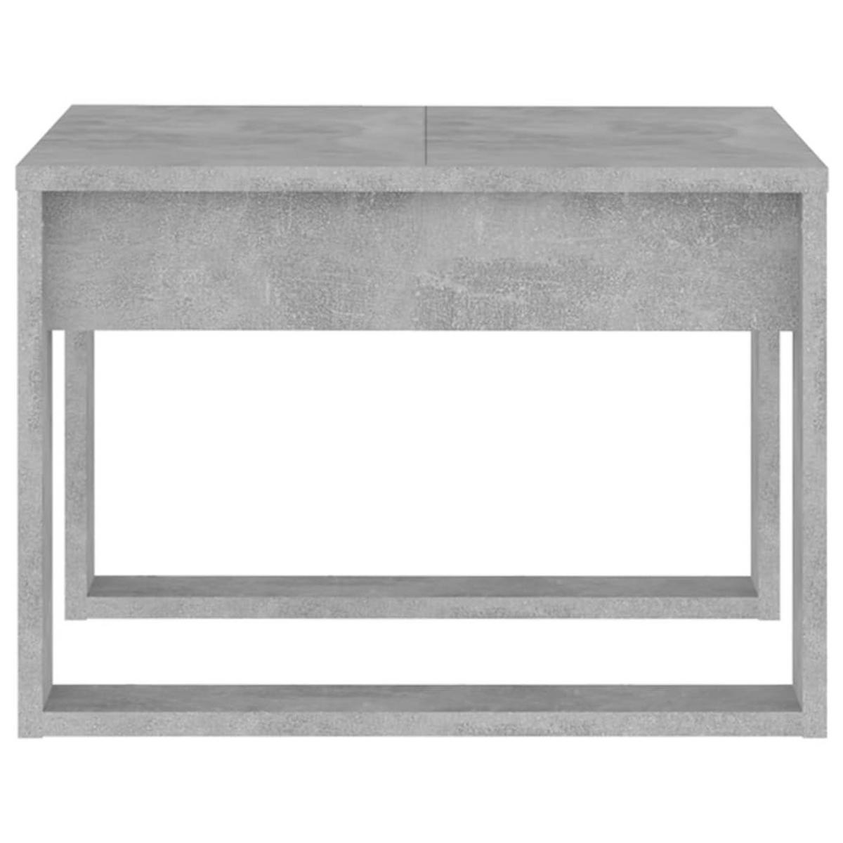 BEISTELLTISCH Moderner 50/50/35 cm aus Holzwerkstoff Betongrau Quadratisch - Hellgrau/Grau, Holz (50/50/35cm) - vidaXL