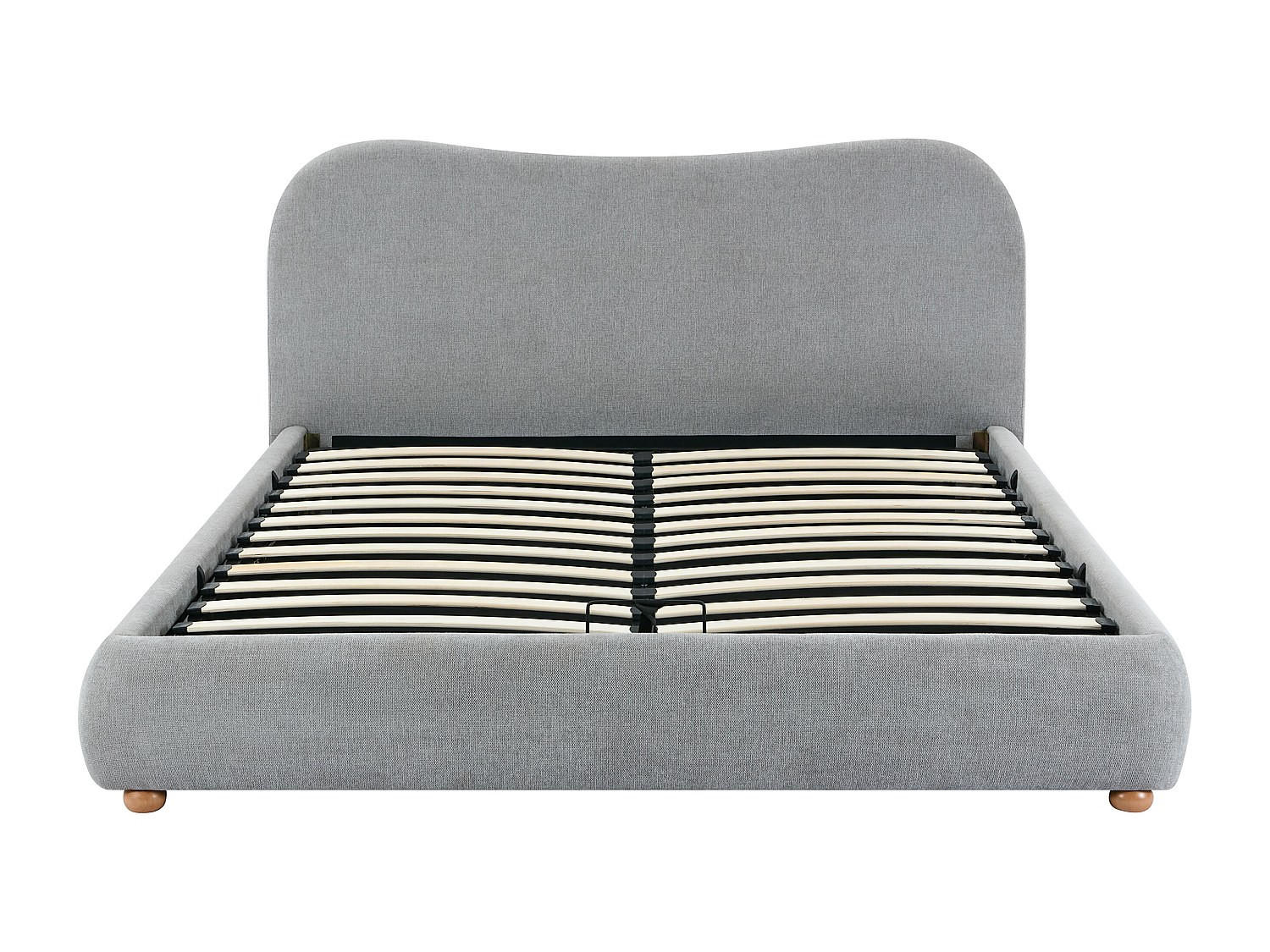 BETT mit Bettkasten - 1 Person - stoff - hellgrau Vanari - Hellgrau, Textil (120/190cm) - Vente-Unique