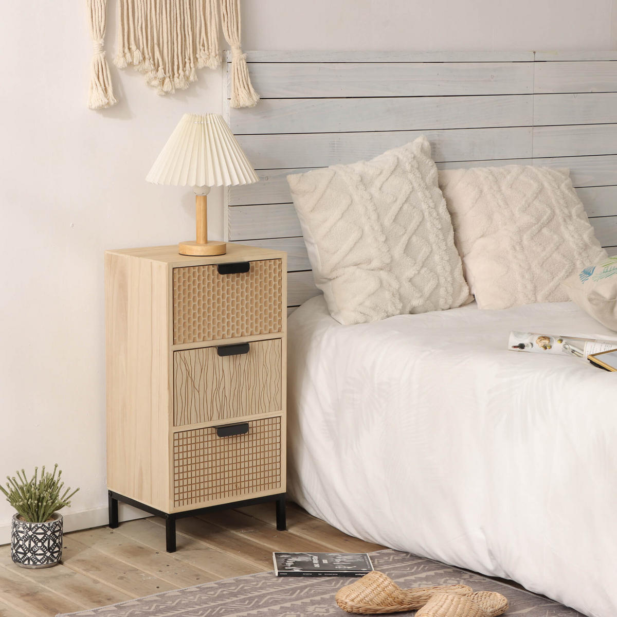 NACHTTISCH Braun 25/30/59 cm - Braun, Holzwerkstoff (25/59/30cm) - Mobili Rebecca