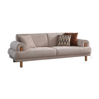 SOFA Selva 2-Sitzer Beige - Beige, Holz/Textil (195/85/85cm)