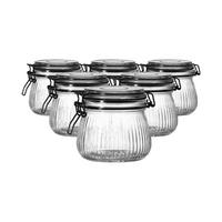 VORRATSGLÄSER MIT CLIP-VERSCHLUSS Lumos transparent 450 ml 6er Set - Transparent, Glas (11/10.5/11cm) - Ritzenhoff Breker