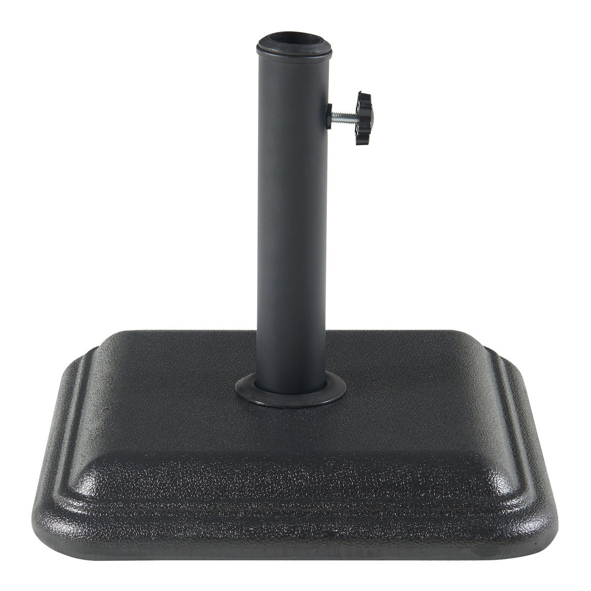 SONNENSCHIRMSTÄNDER Biccari - Schwarz, Stein (35/35cm) - casa.pro