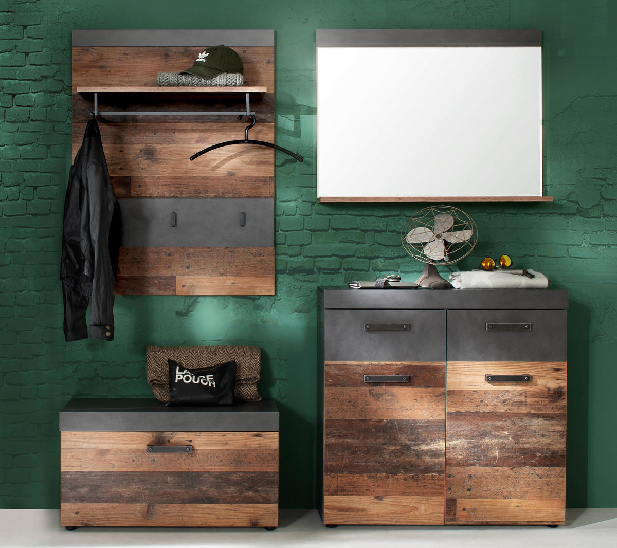 GARDEROBE Braun - Braun, Holzwerkstoff (185/192/37cm) - ebuy24