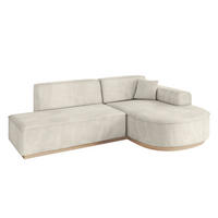 ECKSOFA Ottomane Rechts ARRIO-L1 - 243x171x83 cm Beige - Beige, Holzwerkstoff/Textil (243/171cm) - ALTDECOR