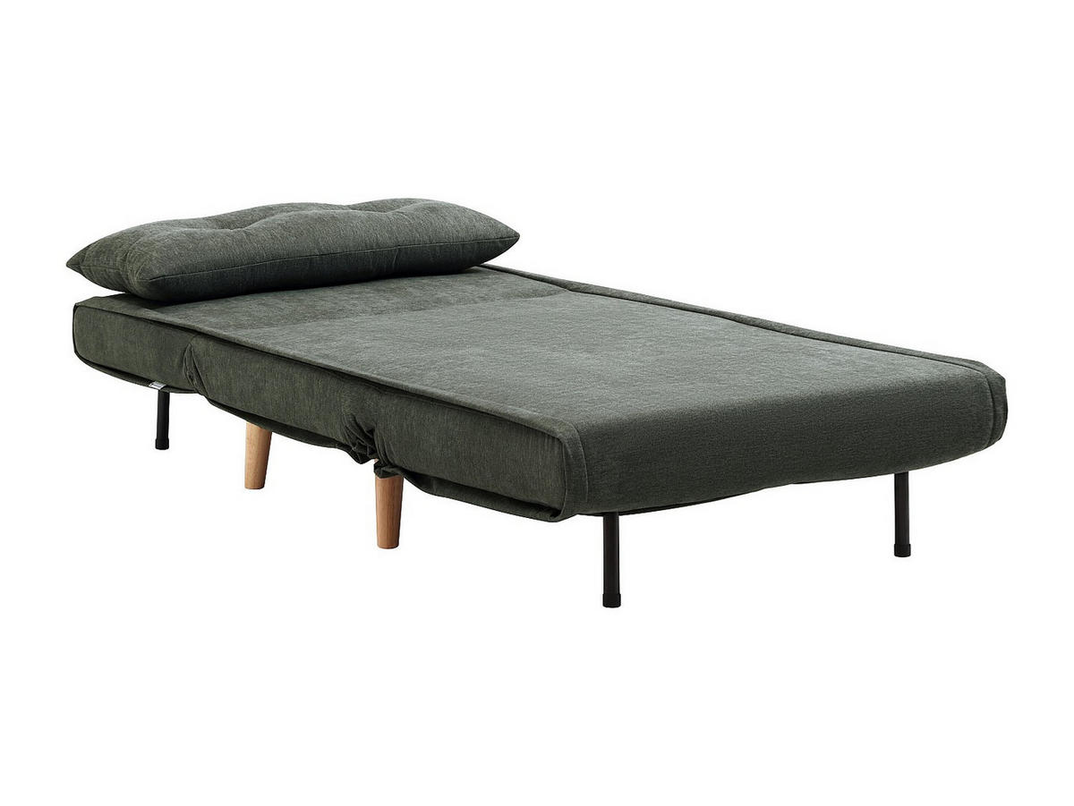SCHLAFSESSEL - 1 Person - stoff - grün Valerio - Grün, Holz/Textil (90/81/78cm) - Vente-Unique