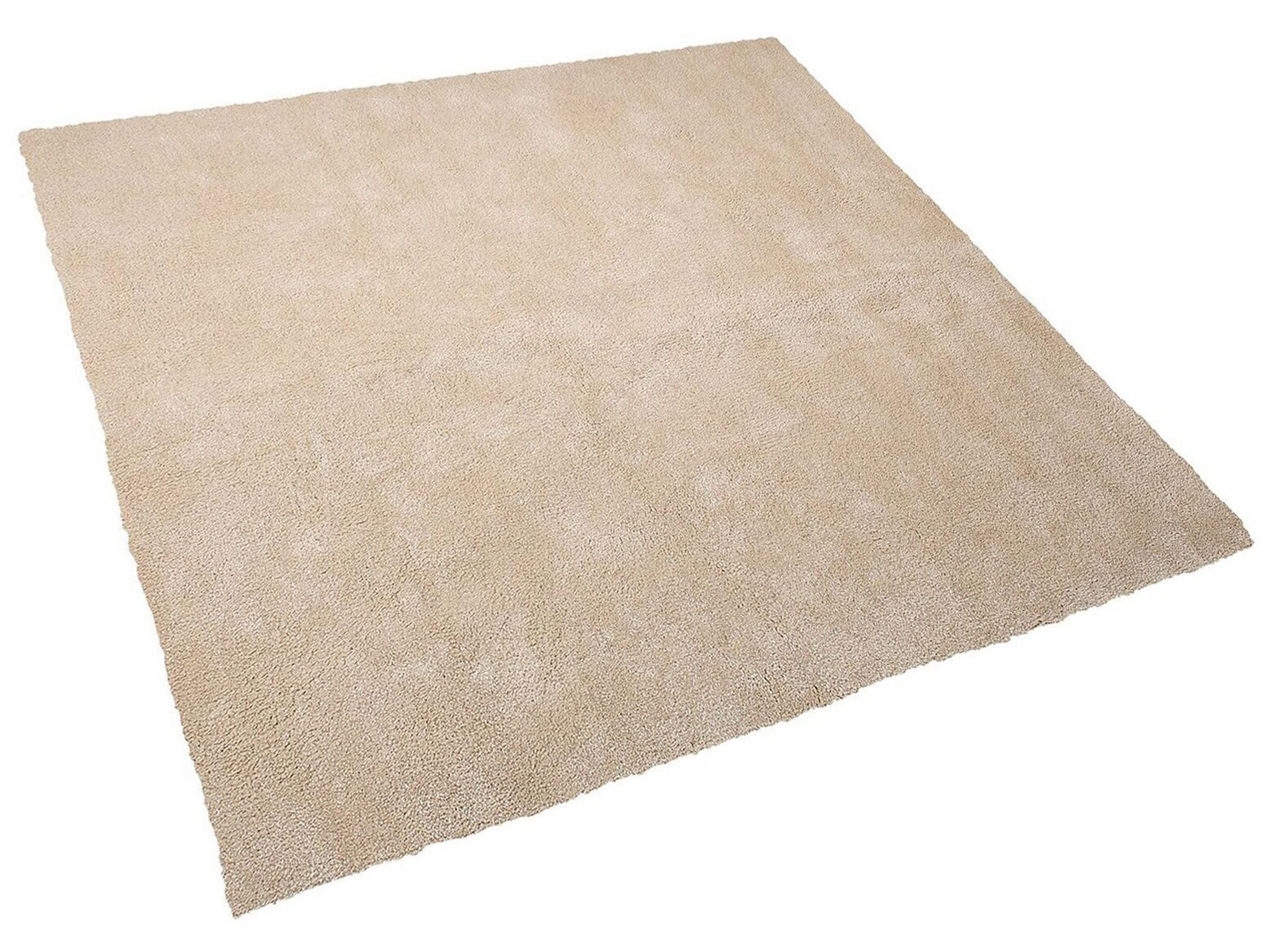 SHAGGY-TEPPICH Demre 200/200 cm - Beige, Kunststoff (200/200cm) - Beliani