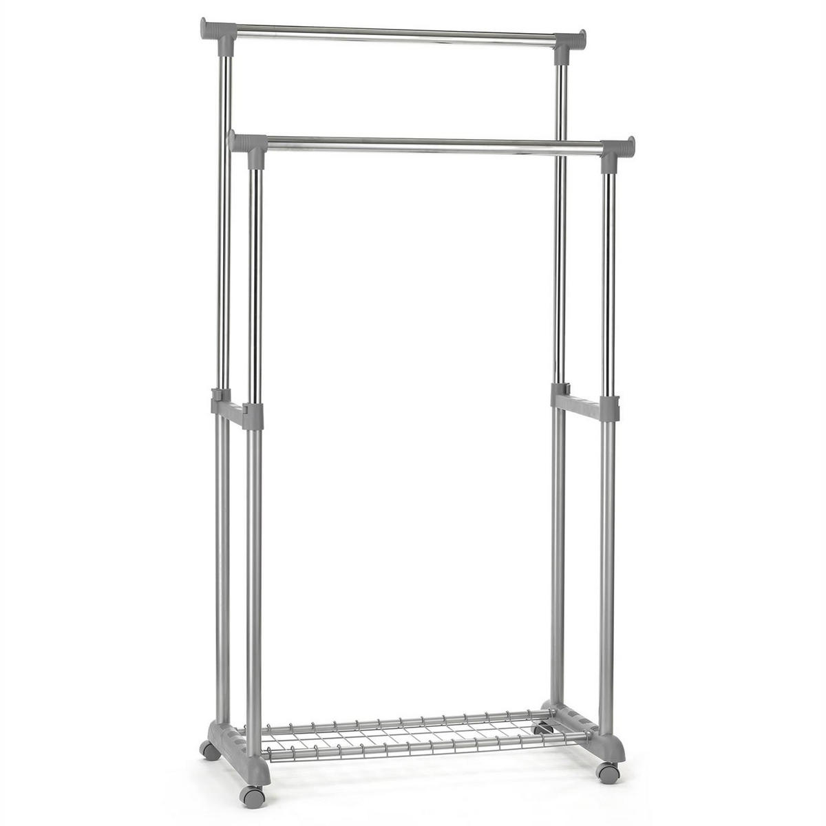 GARDEROBENWAGEN GROSSO - Chromfarben, Metall (83/164/44cm) - IDIMEX