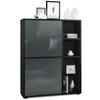 HIGHBOARD Cuba Türen in Grau Hochglanz - Grau, Holzwerkstoff (79/105.5/35.5cm) - Vladon