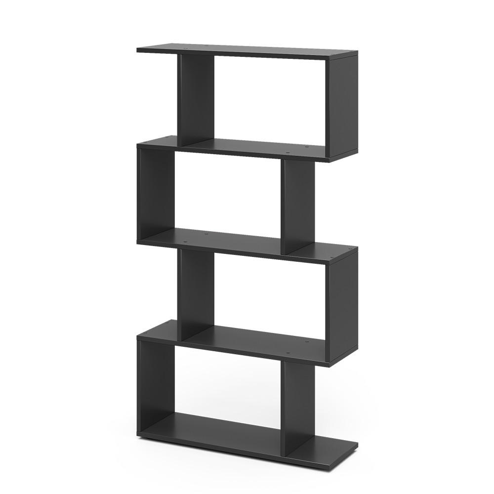RAUMTEILER Levio Schwarz 70 x 132.1 cm 4 Fächer - Schwarz, Holzwerkstoff (70/132.1/23.8cm) - Vicco
