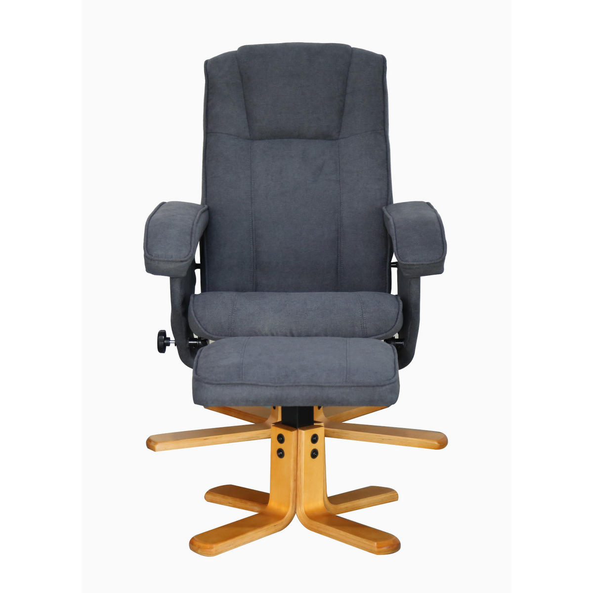 RELAXSESSEL CHARLES Stoffbezug Dunkelgrau - Anthrazit, Textil (75/95/68cm) - SVITA