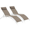 SONNENLIEGE beauty - Braun, Metall (58/93/181cm) - Habitat Garten