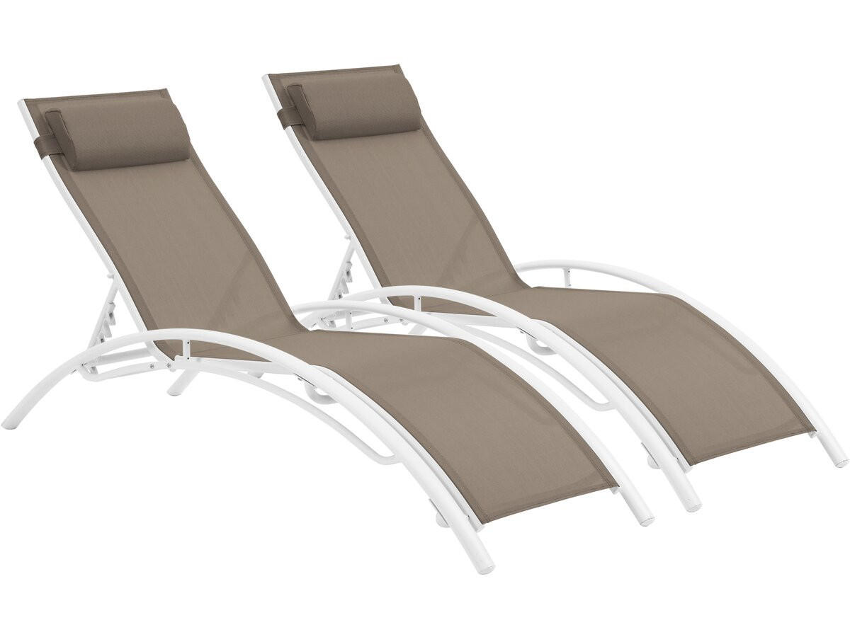 SONNENLIEGE beauty - Braun, Metall (58/93/181cm) - Habitat Garten