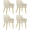 ARMLEHNSTUHL Avane ,55 x 63,5 x 86,5 cm,beige - Beige, Textil (55/86.5/63.5cm) - tectake