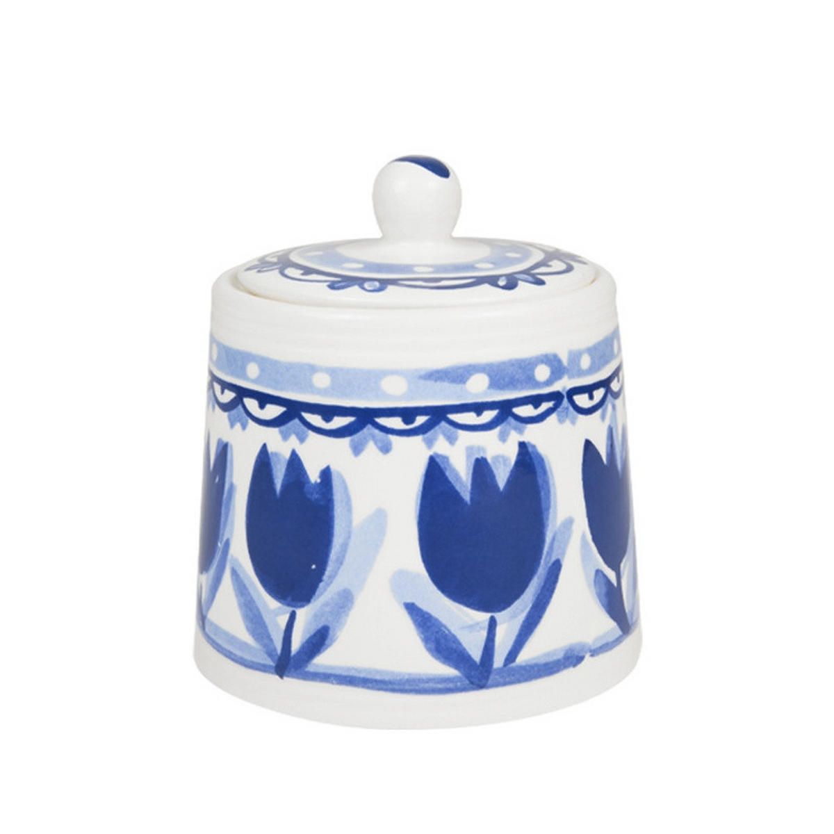 ZUCKERDOSEN Tulpen in Blau - 11,5cm - Multicolor, Keramik (10.5/11.5cm) - Blond Amsterdam