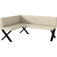 ECKBANK PETER_X - Beige, Leder (128/168cm) - Meblini