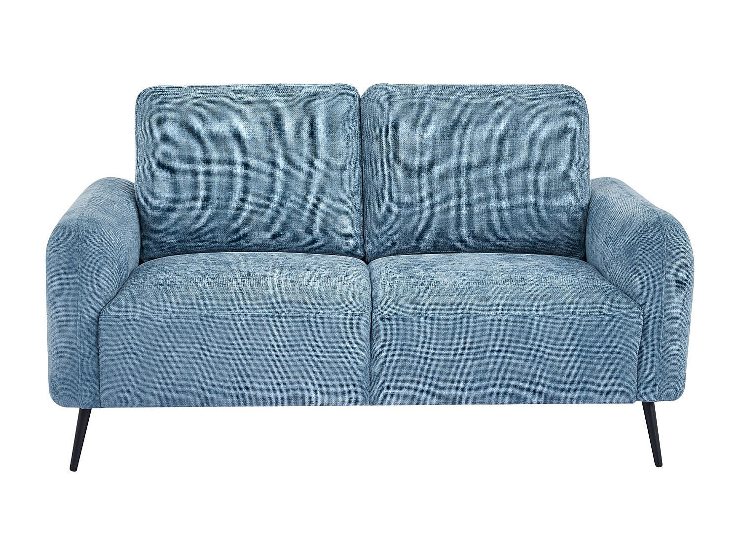 SOFA - 2 Personen - stoff - blau Letrosa - Blau, Textil/Metall (157/86/88cm) - Vente-Unique