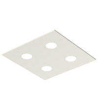 DECKENLEUCHTE - Weiß Hochglanz, Metall (40/40/4cm) - Lumicom
