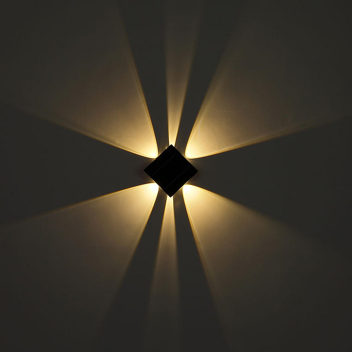 LED AUSSENLEUCHTE Solarleuchte Schwarz Kunststoff - Schwarz, Kunststoff (13.1/7/13.1cm) - Globo Lighting