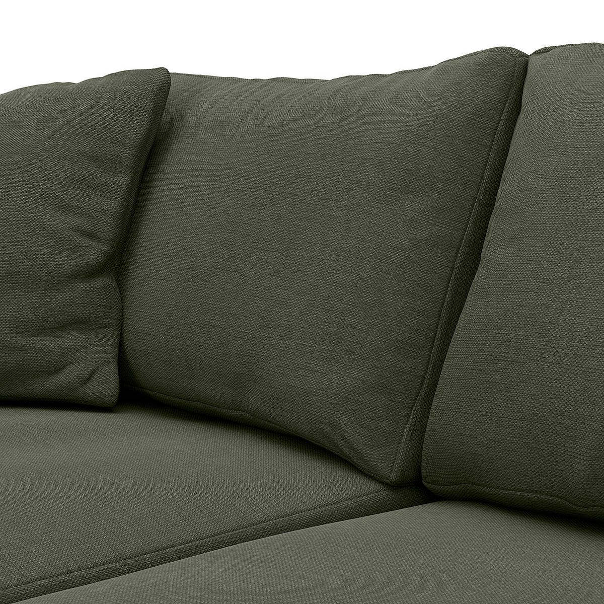 ECKSOFA mit Longchair - Schwarz/Grau, Kunststoff/Textil (286/183cm) - home24