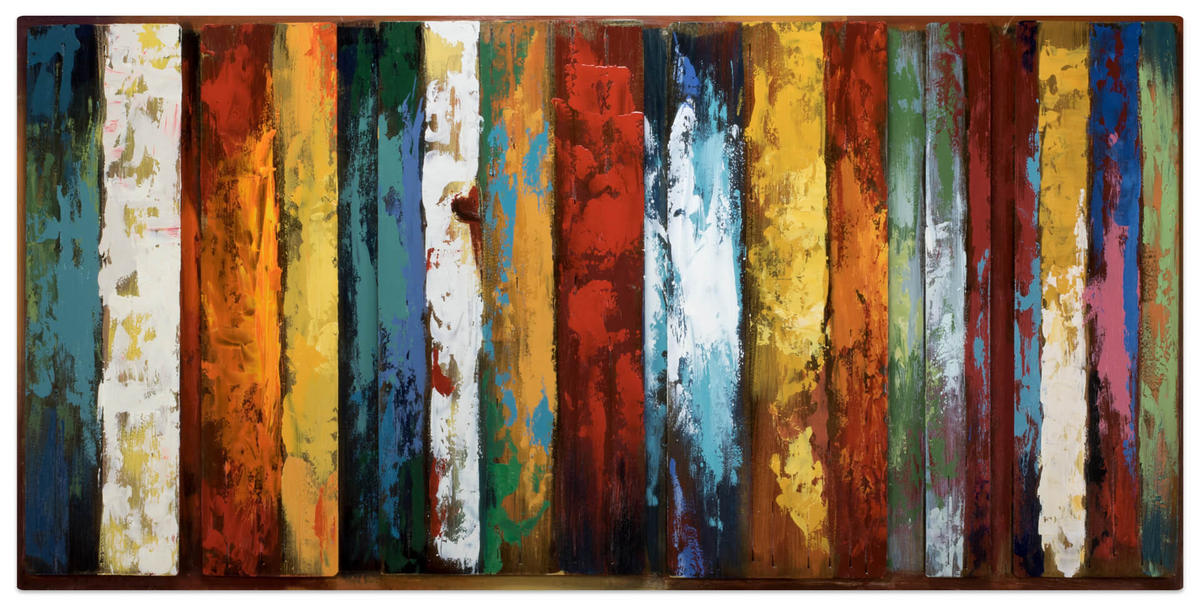 METALLBILD Bunt 120/60 cm - Multicolor, Metall (6/60cm) - KUNSTLOFT