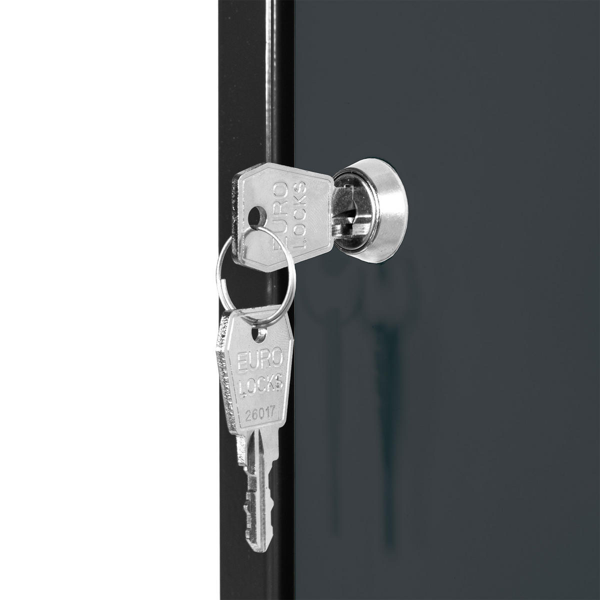 SCHLIESSFACHWÜRFEL 2x Blocky mit Zylinderschloss + 2 Schlüssel 40x40x40cm Anthrazit/Anthrazitgrau - Anthrazit, Metall (40/40/40cm) - PROREGAL