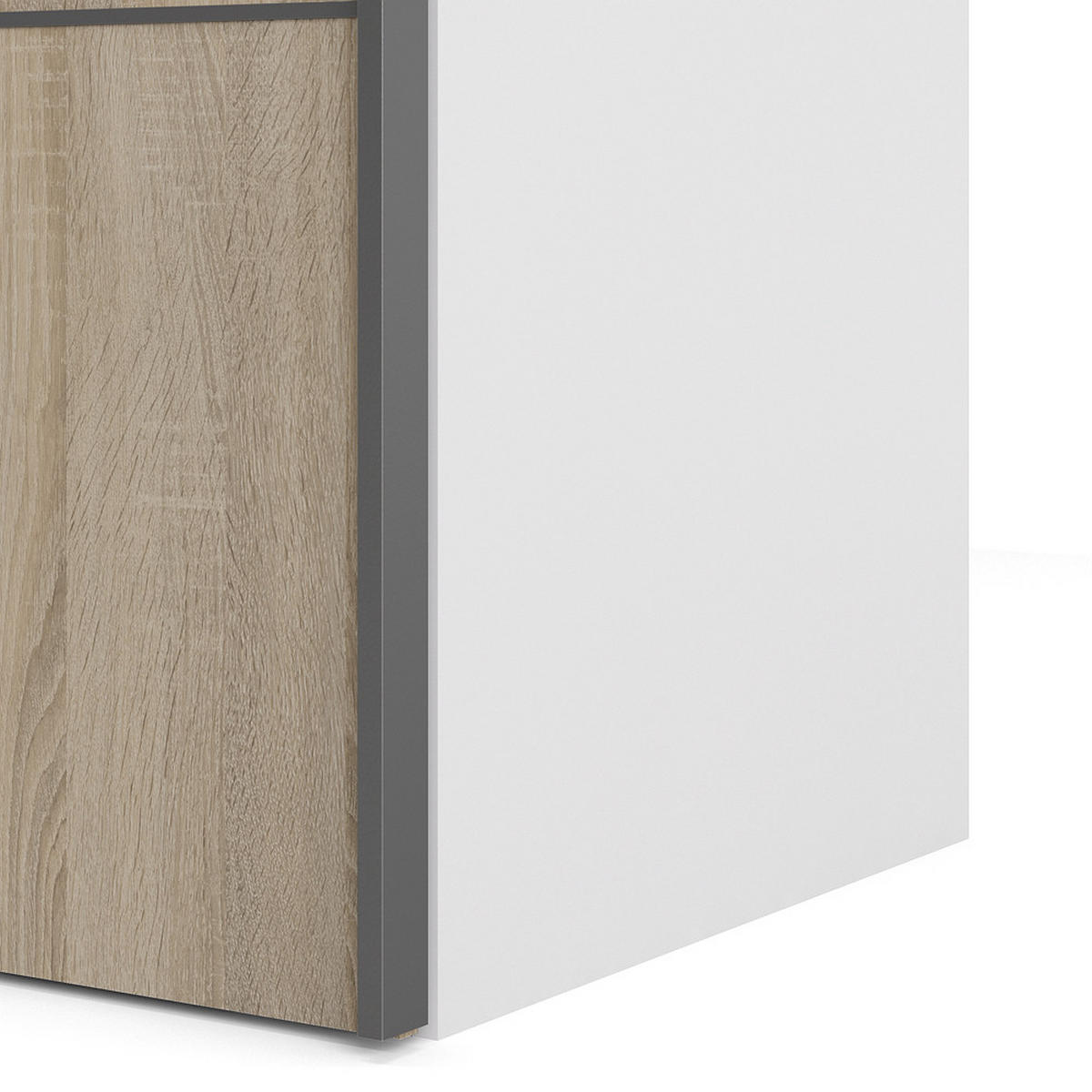 SCHWEBETÜRENSCHRANK Eiche Dekor - Beige, Holzwerkstoff (243/202/64cm) - ebuy24