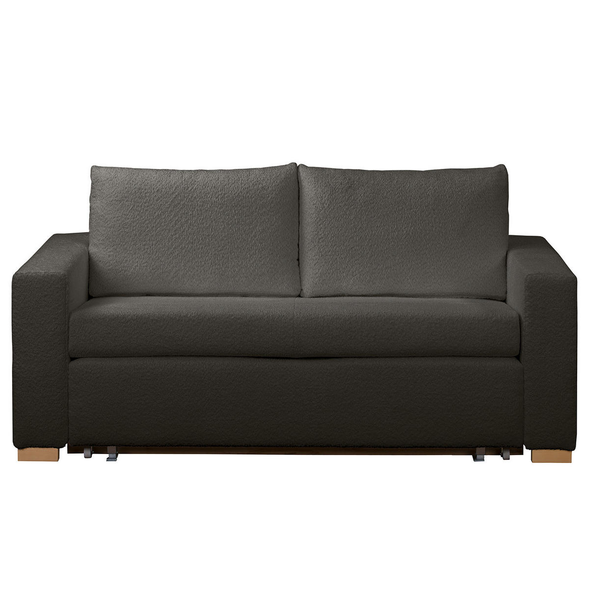 SCHLAFSOFA - Anthrazit/Buchefarben, Holz/Buchenholz (173/90/90cm) - home24