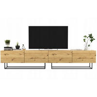 TV-LOWBOARD 2-er Set Enjoy Eiche Artisan Matt mit Metallrahmen 120 cm - Schwarz/Eiche Artisan, Holzwerkstoff/Metall (240/46/35cm) - Meble Lindner