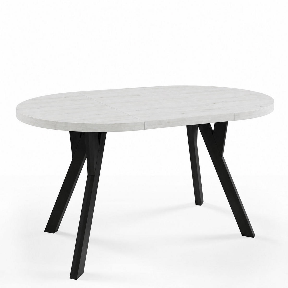 ESSTISCH ausziehbar rund 100-140 cm ATO Sosna, Auszugstisch mit Einlegeplatte - Schwarz/Kieferfarben, Holzwerkstoff (100/100/77cm) - VENASI MÖBEL