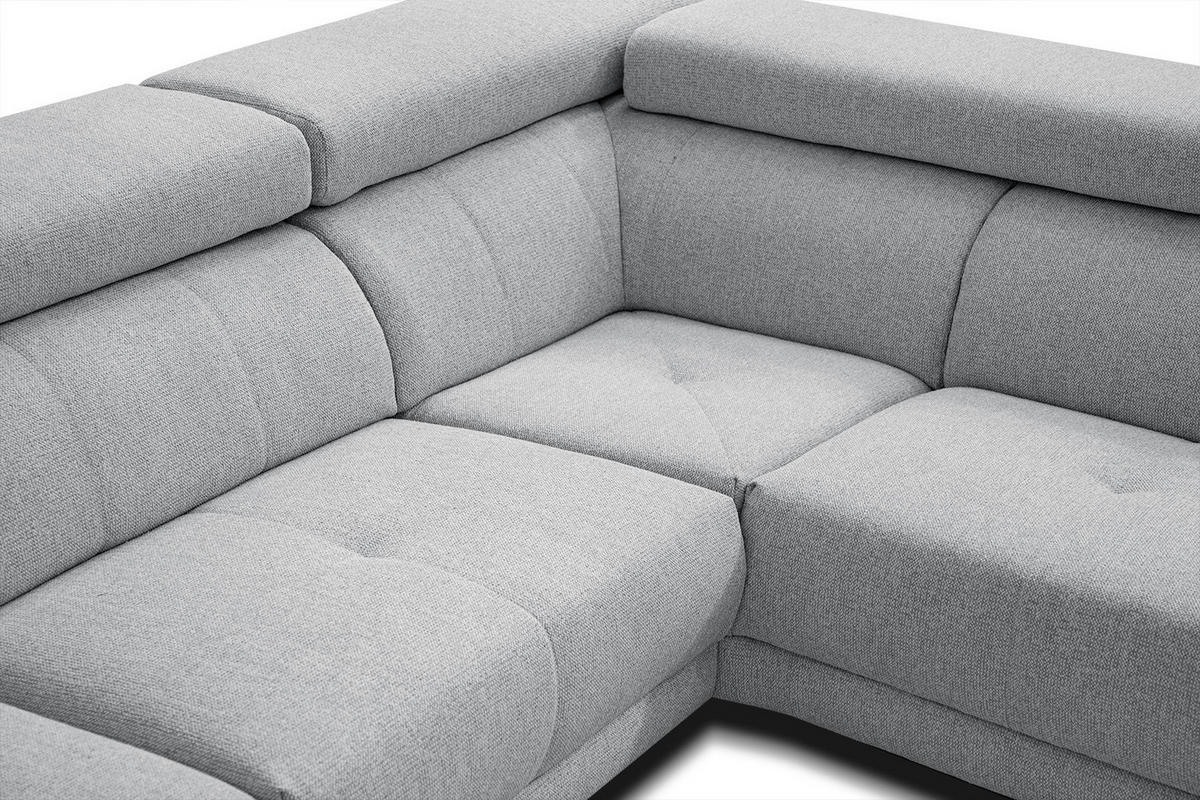 ECKSOFA MORELLO 5-Sitzer, silberfarben - Silberfarben/Schwarz, Holzwerkstoff/Textil (287/228cm) - Courtois Laville