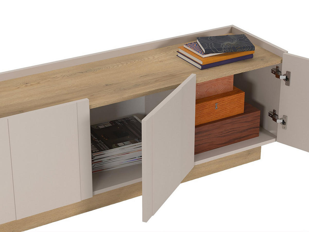 TV-BOARD - 180 cm x 40 cm - holz - beige, naturfarben hell Anarza - Beige/Naturfarben, Holz (180/47/40cm) - Vente-Unique