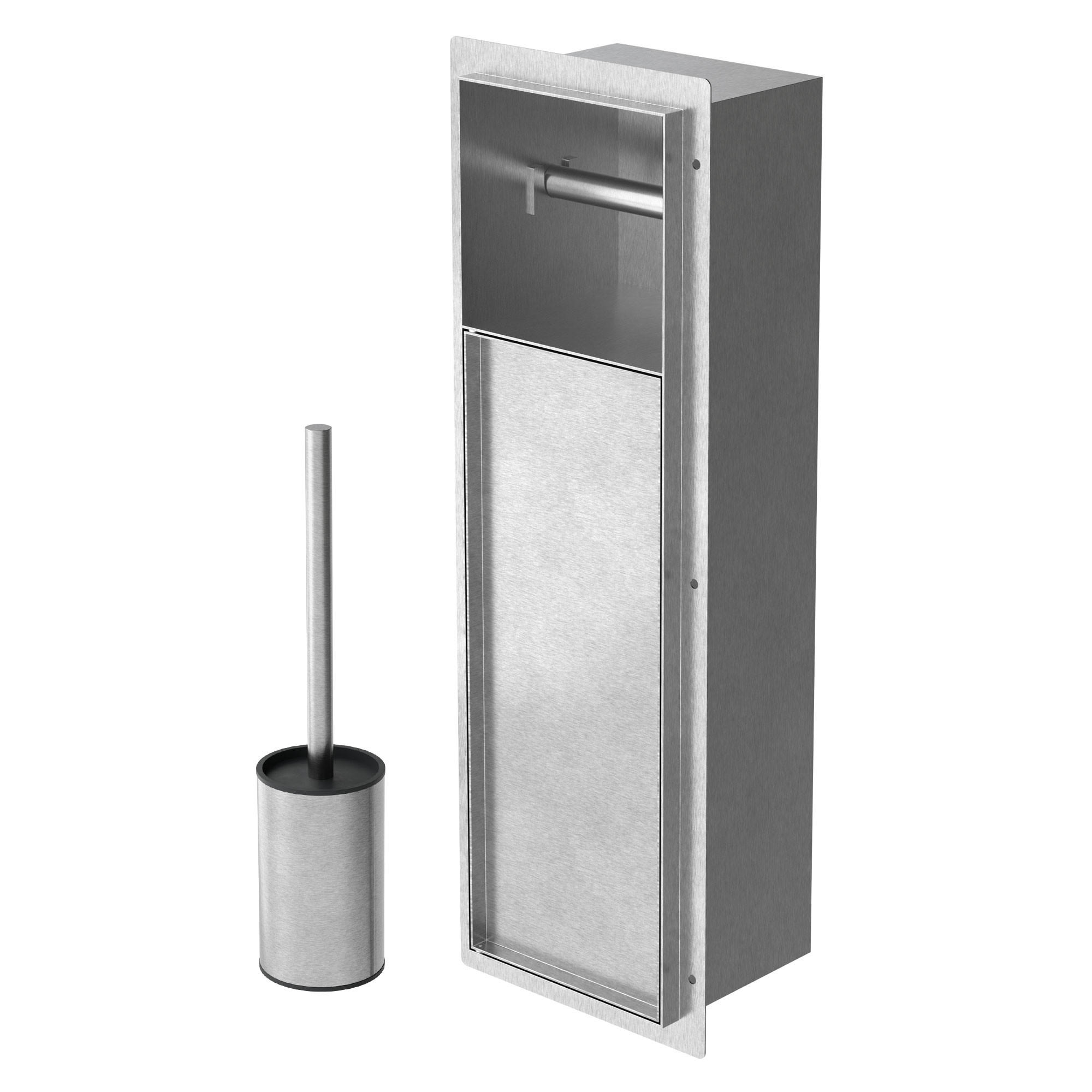 LuxeBath ZÁVĚSOVÝ SKŘÍŇOVÝ MODUL WC z nerezové oceli, stříbrný, 60 x 20 x 14 cm