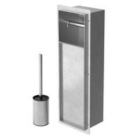 ZÁVĚSOVÝ SKŘÍŇOVÝ MODUL WC z nerezové oceli, stříbrný, 60 x 20 x 14 cm - stříbrná, kov (14/60/20cm) - LuxeBath
