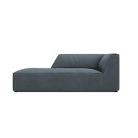CHAISELONGUE links Ruby aus Cord blau - Blau, Textil (93/69/180cm) - Micadoni