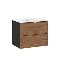 WASCHTISCH 60cm Elena Holz und Schwarz - Schwarz, Holzwerkstoff (60/50/46cm) - Petits-meubles