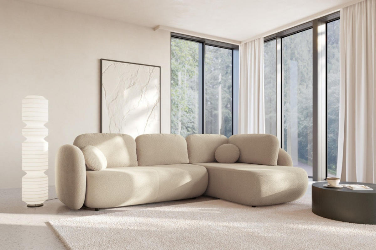 ECKSOFA Beige Olivio II Ausziehbar Rechts - Beige, Textil (190/289cm) - Sepro Meble