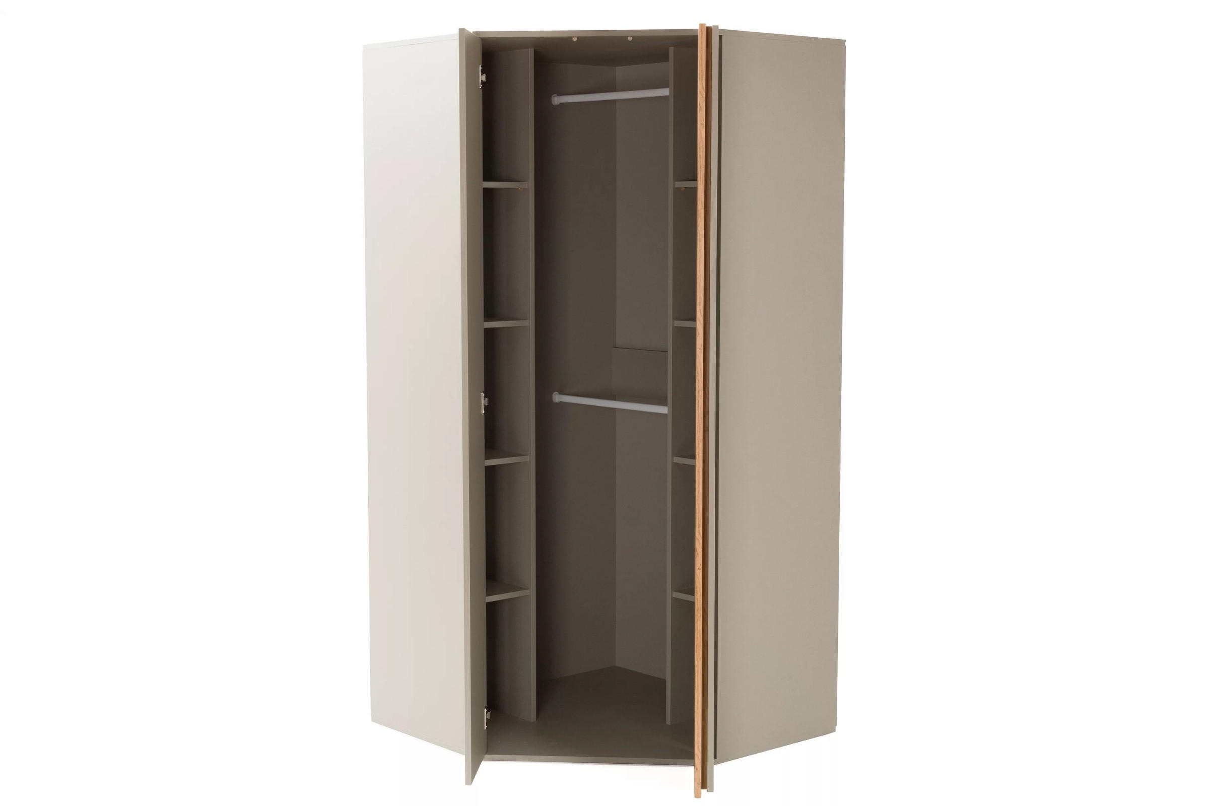 KINDERECKSCHRANK LIBU 02 zweitürig 95/95/195 in Sandbeige / Geölte Eiche - Eichefarben/Beige, Holzwerkstoff (95/195/95cm) - Deine Möbel 24