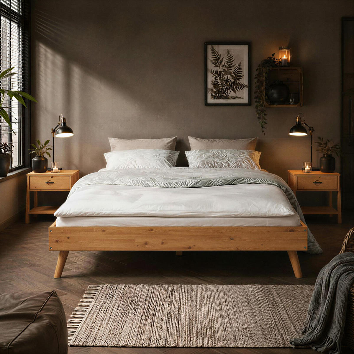 FUTONBETT KARRI 140x200 cm Eiche - Eichefarben, Holz (140/200cm) - IDIMEX