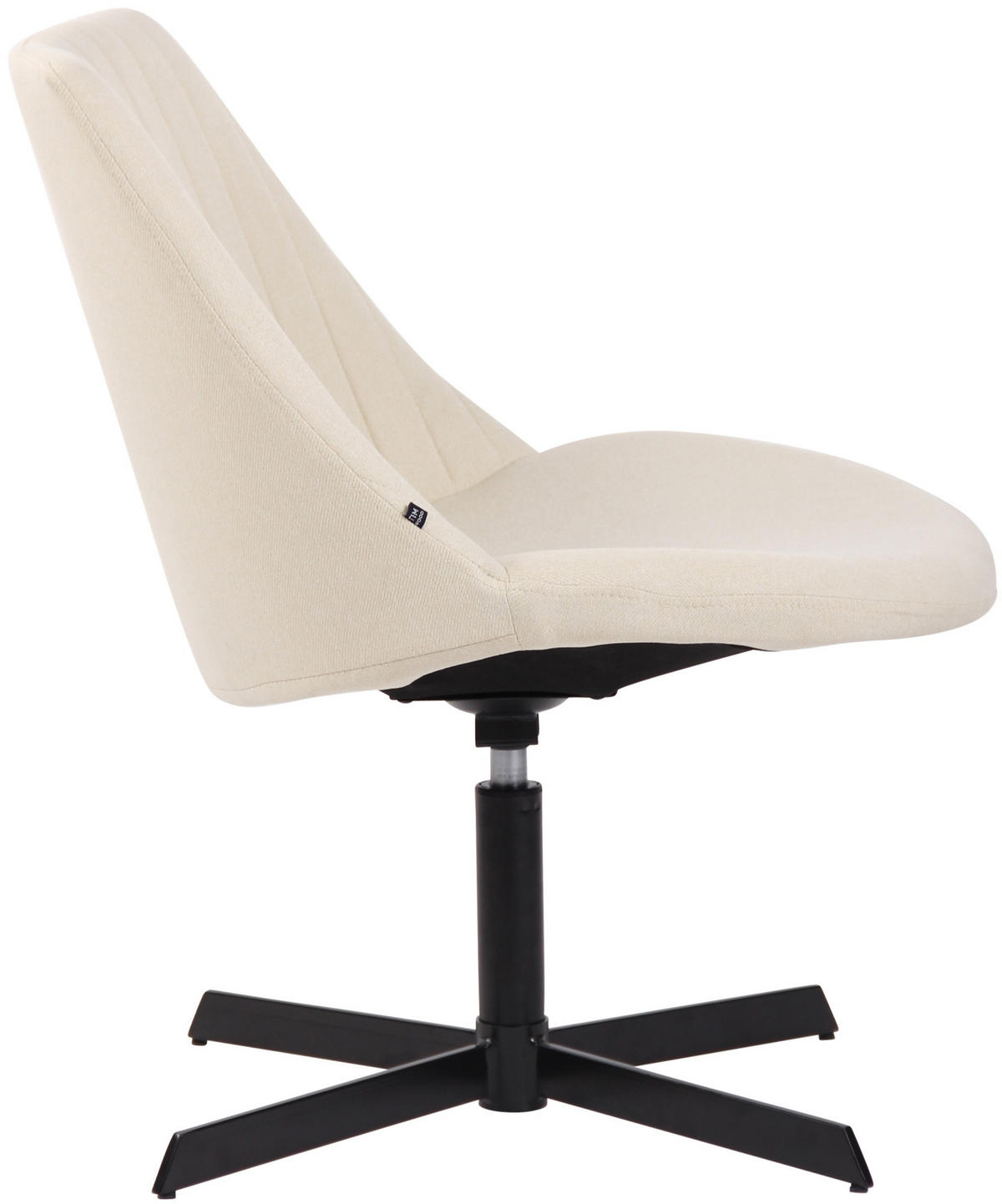 DREHSTUHL Stoff creme - Creme/Schwarz, Textil/Metall (63/79/71cm) - CLP