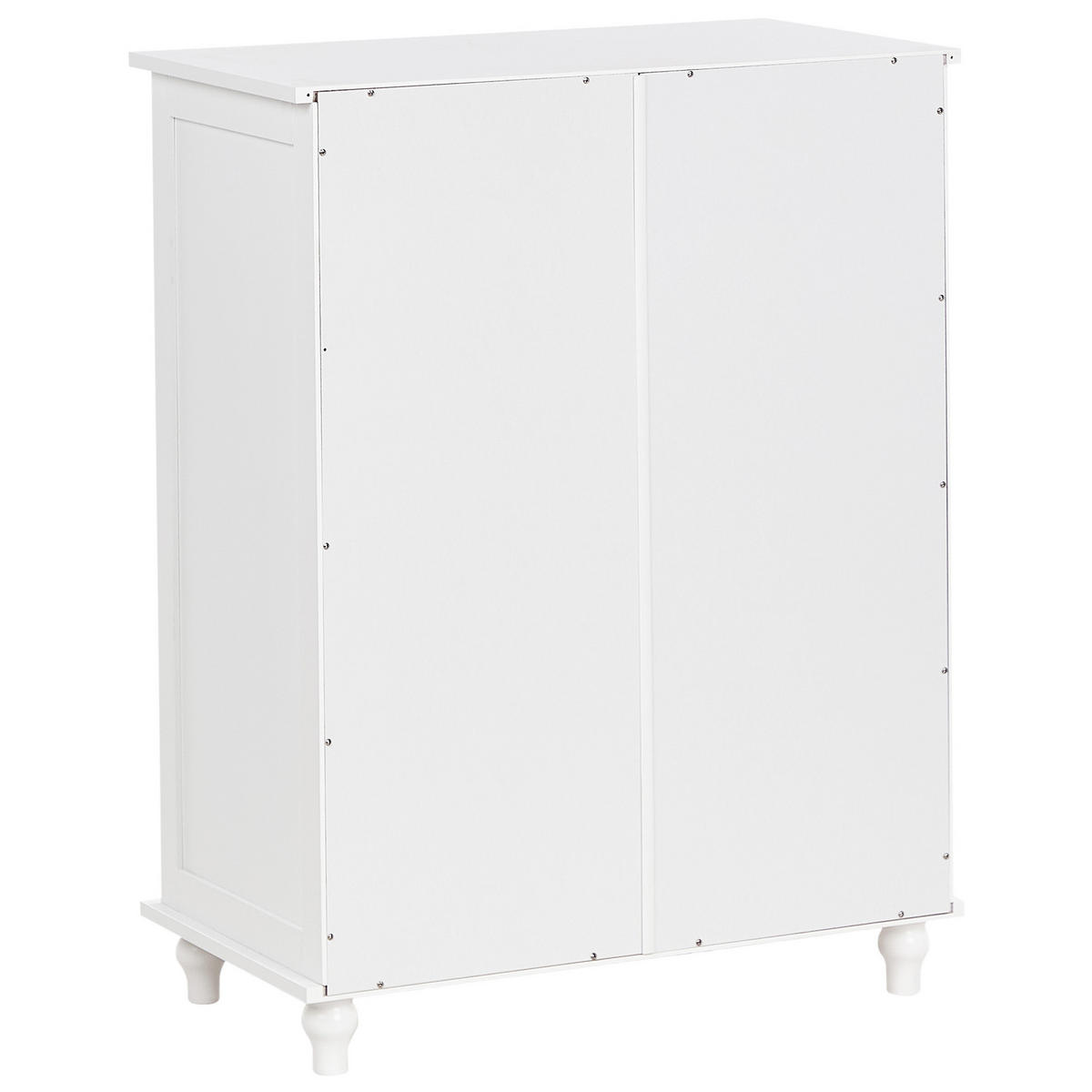 SIDEBOARD se skleněnými dveřmi 71 cm Bílý Carlet - bílá, kompozitní dřevo (71/93/38cm) - Beliani